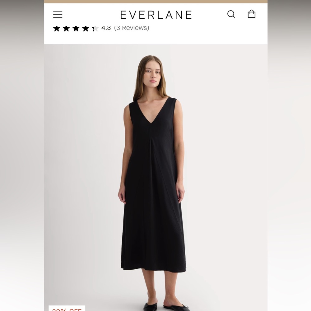 Excellent quality, never worn V-neck black dress